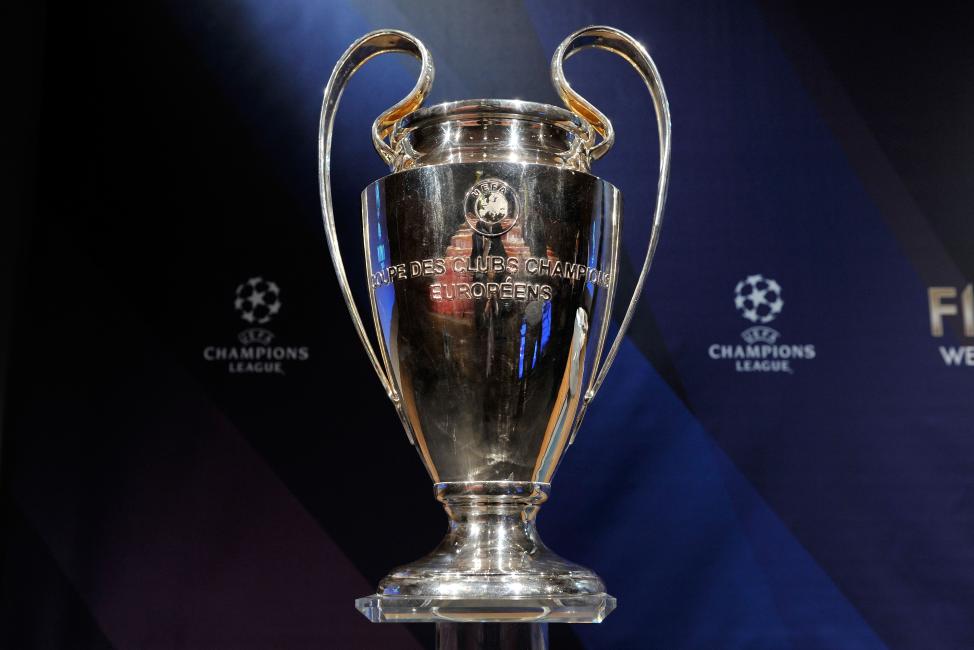 NYON, SWITZERLAND - MARCH 15:  The UEFA Champions League trophy is displayed during the UEFA Champions League quarter finals draw rehearsal at the UEFA headquarters on March 15, 2013 in Nyon, Switzerland.  (Photo by Harold Cunningham/Getty Images)